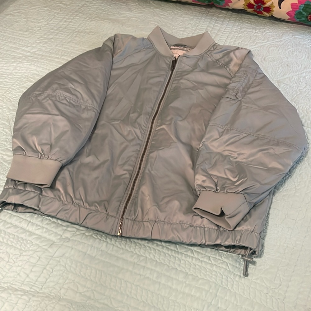 Seafoam green bomber jacket